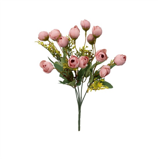 Buchet 13 flori artificiale, culoare grena, B.S.P. / SL685_Grena