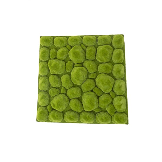 Perete verde artificial, model cu muschi iesiti in relief, culoare verde, 50x50 cm, B.S.P. / SL692-1