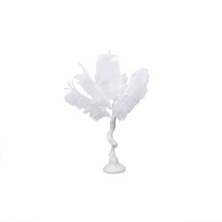 Copac, puf sintetic, culoare alb, H-80cm, B.S.P. / SL692_Alb