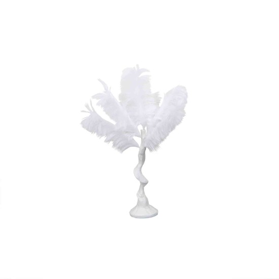 Copac, puf sintetic, culoare alb, H-80cm, B.S.P. / SL692_Alb