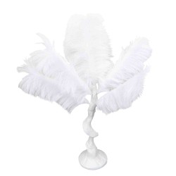 Copac, puf sintetic, culoare alb, H-80cm, B.S.P. / SL692_Alb