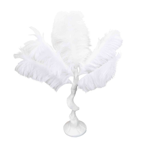 Copac, puf sintetic, culoare alb, H-80cm, B.S.P. / SL692_Alb