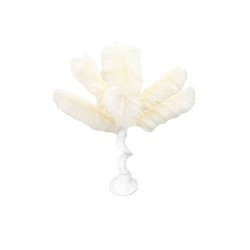 Copac, puf sintetic, culoare crem, H-80cm, B.S.P. / SL692_Crem