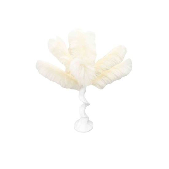 Copac, puf sintetic, culoare crem, H-80cm, B.S.P. / SL692_Crem