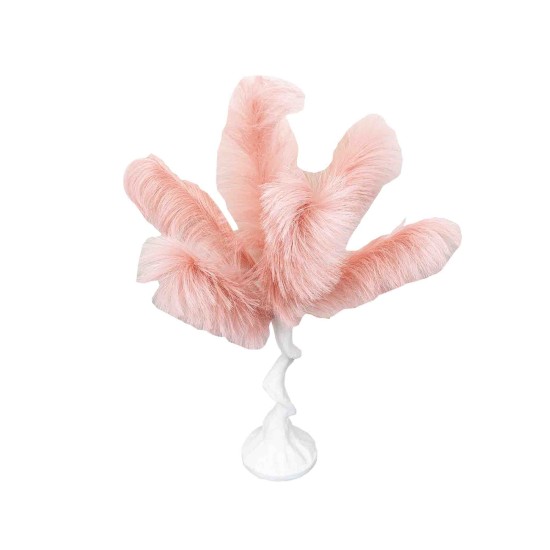 Copac, puf sintetic, culoare roz, H-80cm, B.S.P. / SL692_Roz