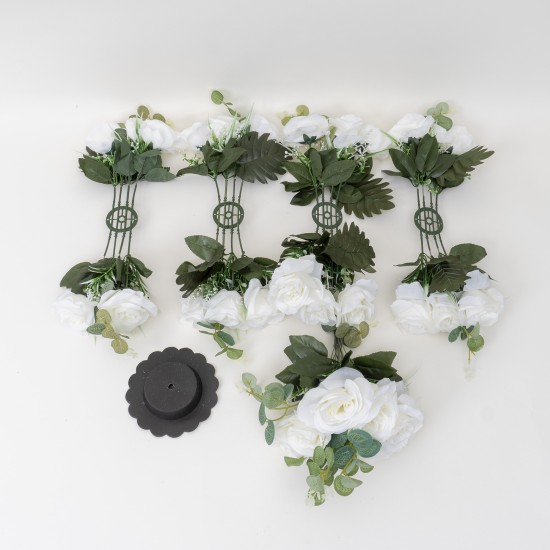 Aranjament floral, culoare alb, Ø 35 cm, B.S.P. / SL697-1_1