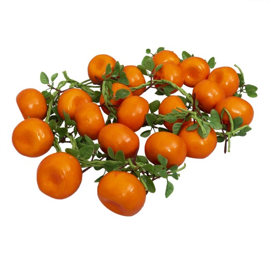 Funie fructe artificiale, model mandarine, set 5 funii, L 50 cm, B.S.P. / SL703_M