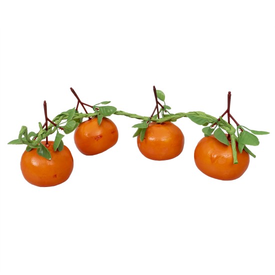 Funie fructe artificiale, model mandarine, set 5 funii, L 50 cm, B.S.P. / SL703_M