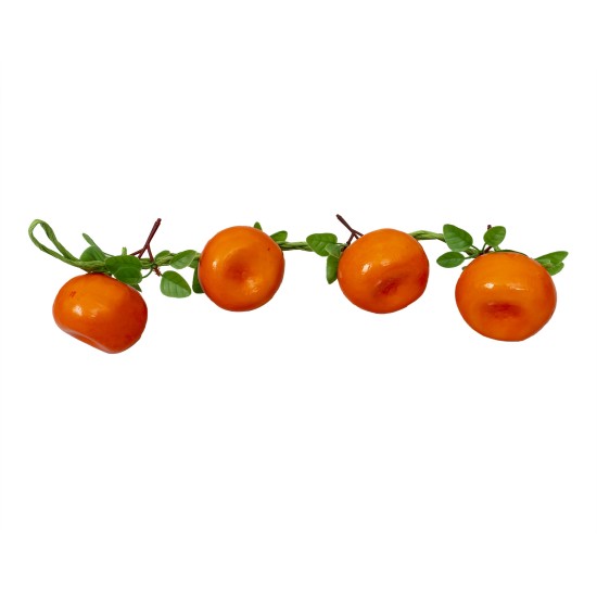 Funie fructe artificiale, model mandarine, set 5 funii, L 50 cm, B.S.P. / SL703_M