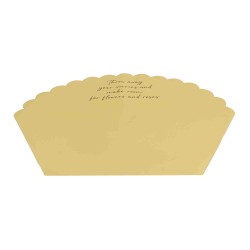 Folie celofan pentru buchete, 10/set, model dantelat, culoare galben, 65x45 cm, B.S.P. / SL713_2