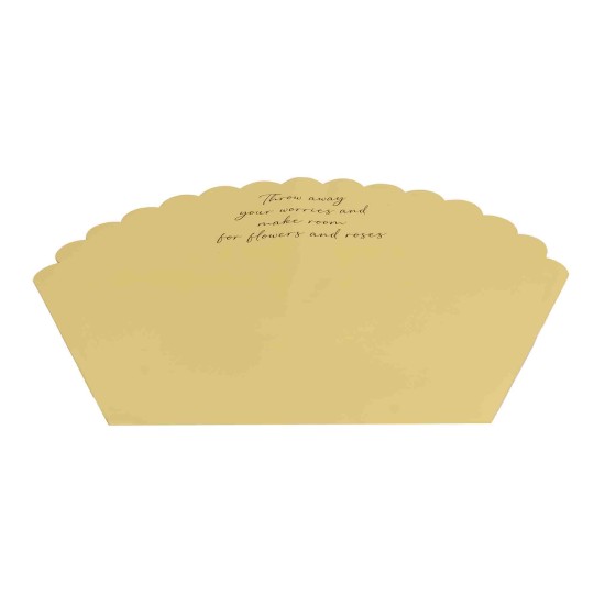 Folie celofan pentru buchete, 10/set, model dantelat, culoare galben, 65x45 cm, B.S.P. / SL713_2