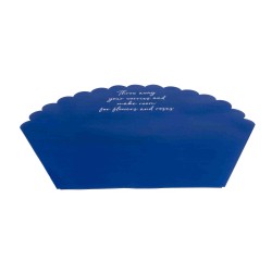 Folie celofan pentru buchete, 10/set, model dantelat, culoare albastru, 65x45 cm, B.S.P. / SL713_5