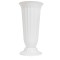 Vaza din plastic culoare alb, model rotund, H 45 cm, B.S.P. / SL725