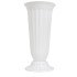 Vaza din plastic culoare alb, model rotund, H 45 cm, B.S.P. / SL725