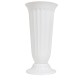 Vaza din plastic culoare alb, model rotund, H 45 cm, B.S.P. / SL725