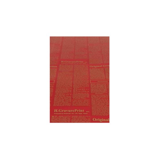 Folie celofan, 20/set, model ziar, culoare rosu, 57x57 cm, B.S.P. / SL735_3