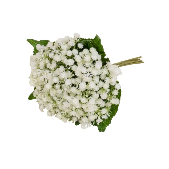 Buchet 7 fire, model floarea miresei, culoare alb, H 30 cm, B.S.P. / SL736