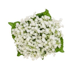 Buchet 7 fire, model floarea miresei, culoare alb, H 30 cm, B.S.P. / SL736