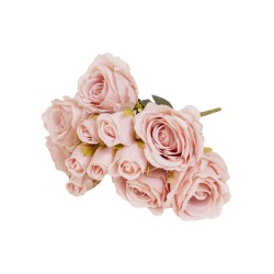 Buchet 12 trandafri artificiali, culoare roz deschis, H 35 cm, B.S.P. / SL737_4