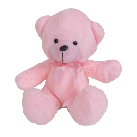 Ursulet din plus, culoare roz, H 24 cm, B.S.P. / SL754_4