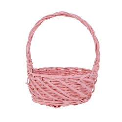 Cos impletit, culoare roz, 24x30 cm, B.S.P. / SL755_2