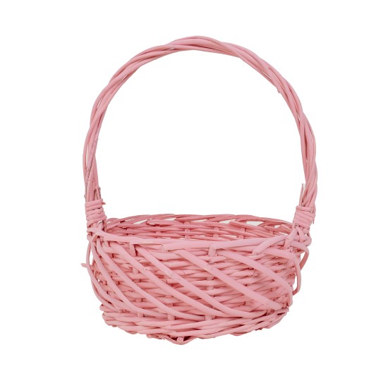 Cos impletit, culoare roz, 24x30 cm, B.S.P. / SL755_2