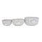 Set 3 cosuri rotunde, dimensiuni diferite, culoare alb, B.S.P. / SL756