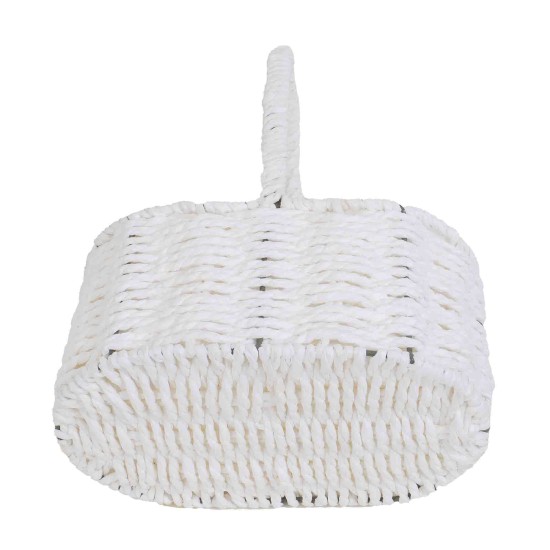 Cos pentru aranjament floral, culoare alb, 21x12x26 cm, B.S.P. / SL758_1