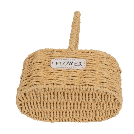 Cos pentru aranjament floral, culoare crem, 21x12x26 cm, B.S.P. / SL758_2