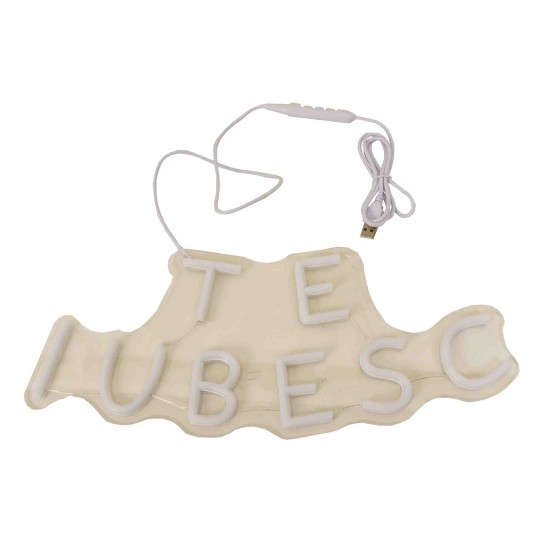 Decoratiune luminoasa, model Te iubesc, 40x16 cm, B.S.P. / SL798