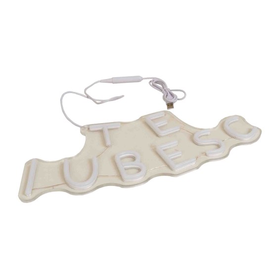 Decoratiune luminoasa, model Te iubesc, 40x16 cm, B.S.P. / SL798