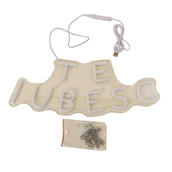 Decoratiune luminoasa, model Te iubesc, 40x16 cm, B.S.P. / SL798