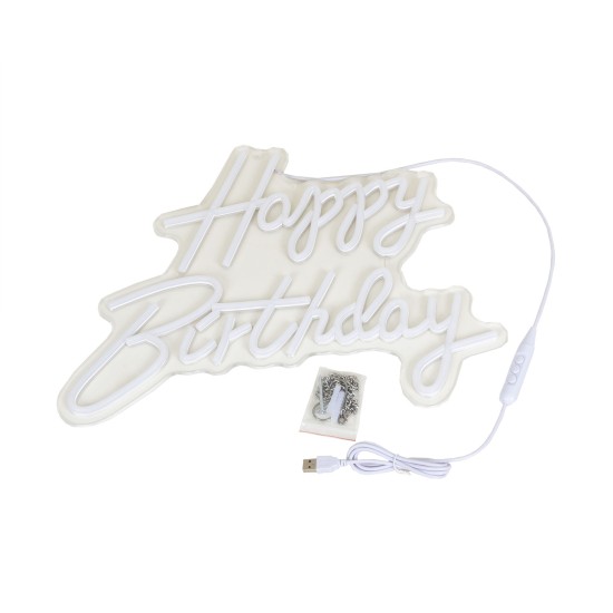 Decoratiune luminoasa, model Happy Birthday, 45 cm, B.S.P. / SL800