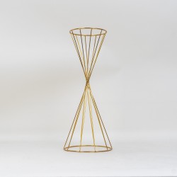 Suport din metal pentru aranjamente florale, culoare auriu, H 56 cm, B.S.P. / SL806