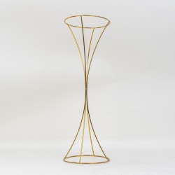 Suport din metal pentru aranjamente florale, culoare auriu, H 69 cm, B.S.P. / SL807