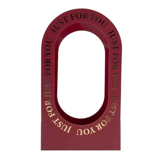 Set 10 cutii din carton pentru aranjamente florale, culoare grena, 38x22x12, B.S.P. / SL814