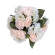 Aranjament floral, hotensie + trandafir, culoare roz deschis, Ø 35 cm, B.S.P. / SL822_1