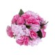 Aranjament floral, hotensie + trandafir, culoare roz Ø 35 cm, B.S.P. / SL822_4