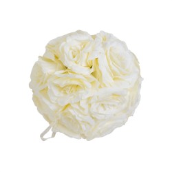 Sfera decorata cu flori, Ø 23 cm, culoare crem, B.S.P. / SL824_2