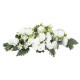 Aranjament floral, culoare alb, 62x18 cm, B.S.P. / SL825