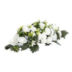 Aranjament floral, culoare alb, 62x18 cm, B.S.P. / SL825