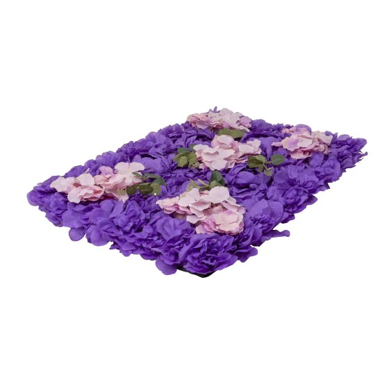 Panou din flori artificiale, model bujor + hortensie, culoare mov, 40x60 cm, B.S.P. / SL826_1