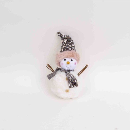 Decoratiune craciun, model om zapada roz, 12/set, 20 cm, B.S.P. / SL874