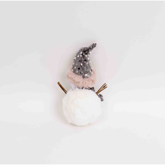 Decoratiune craciun, model om zapada roz, 12/set, 20 cm, B.S.P. / SL874