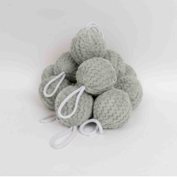 Decoratiune craciun, model glob, culoare gri, 12/set, Ø 8 cm, B.S.P. / SL875_4