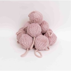 Decoratiune craciun, model glob, culoare roz, 12/set, Ø 8 cm, B.S.P. / SL875_2