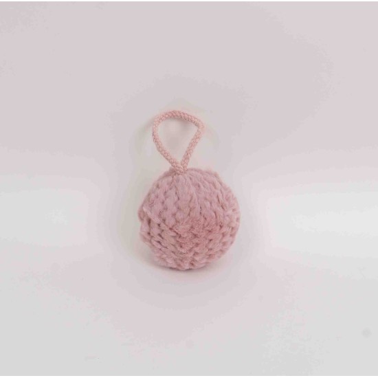 Decoratiune craciun, model glob, culoare roz, 12/set, Ø 8 cm, B.S.P. / SL875_2