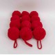 Decoratiune craciun, model glob, culoare rosu, 12/set, Ø 8 cm, B.S.P. / SL875_3