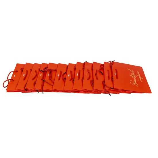 Set 12 pungi de cadou, culoare rosu, 23x17x10 cm, B.S.P. / SL911_3