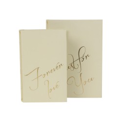 Set 2 cutii cu forma de carte, culoare crem, B.S.P. / SL940_3